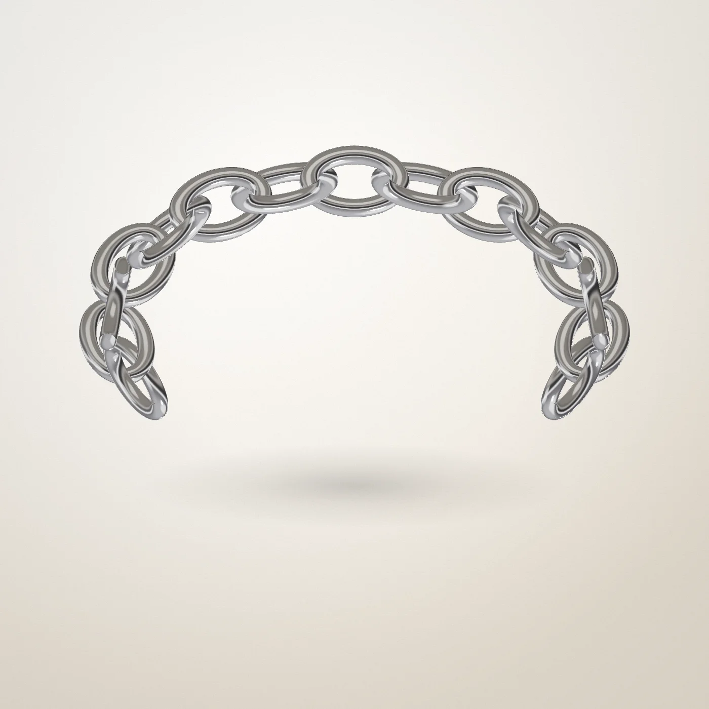 Zincir Bileklik — Oval halka, 19 cm